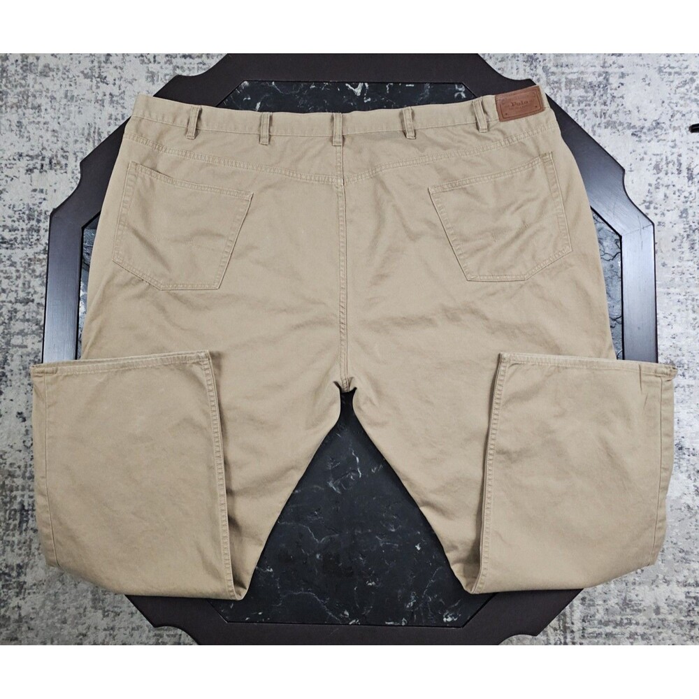 Polo Ralph Lauren 650 Straight Leg Dungaree Pants Mens 56B Big Tan Khaki Utility